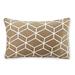 Jiti Indoor Bethe Tile Light Brown Geometric Patterned Cotton Accent Rectangle Lumbar Pillow 12 x 20