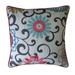 Jiti Outdoor Transitional Floral Damask Patterned Waterproof Square Throw Pillows Cushions for Pool Patio Chair 20 x 20