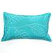Jiti Outdoor Modern Contemporary Sketch Leaves Patterned Waterproof Rectangle Lumbar Pillows 12 x 20
