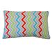 Jiti Indoor Multicolor Zigzag Chevron Patterned Cotton Decorative Accent Rectangle Lumbar Pillows 12 x 20