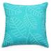 Jiti Outdoor Textured Bold Sketched Leaves Patterned Decorative Square Throw Pillows Cushions for Pool Patio Chair 20 x 20