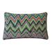 Jiti Indoor Multi color Zigzag Chevron Patterned Decorative Rectangle Lumbar Pillows Cushions for Sofa Couch 12 x 20