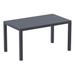 55" Solid Gray Rectangular Outdoor Patio Dining Table