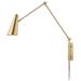 Lorne 1 Light Wall Sconce W/Plug Brass