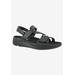 Extra Wide Width Women's Serenity Sandal by Drew in Black Combo (Size 6 WW)