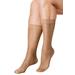 Plus Size Women's 3-Pack Knee-High Compression Socks by Comfort Choice in Suntan (Size 2X)
