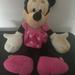 Disney Toys | Disney Minnie Mouse Plush 20" White Polka Dot Dress *Stain On Hand* C | Color: Pink/White | Size: None