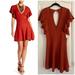 Free People Dresses | Free People Cozy Nights Sweater Dress Sz M | Color: Orange/Red | Size: M