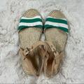 Coach Shoes | Coach Reena Bleeker Cabana Ankle Strap Espadrille | Color: Green/Tan | Size: 7