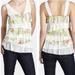 Anthropologie Tops | Anthropologie Weston Wear Garden Sketch Tiered Ruffle Tank Top Cami Size: L | Color: Cream/Green | Size: L