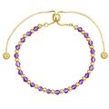 Glanzstücke München - Armband Sterling Silber Amethyst in Gelbgold Armbänder & Armreife Damen