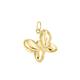 Lucchetta - Gold Butterfly Pendant 14 carats Yellow Gold, 16x15 mm, without chain - Pendants for Women Girls Necklaces, XD3101-SC55