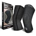 Vital Salveo-Knee Support Brace, Compression knee sleeve of Singular Support with Germanium and Bamboo Charcoal for Pain Relief, Sports and Daily wear(1Pair)-Dark Grey-X-Large