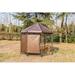 PET GAZEBO Advantek Dog Kennel Sun Shade Metal in Gray/Brown | 32 H x 44 W x 0.01 D in | Wayfair 23345