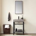 Willa Arlo™ Interiors Wallace Metal Framed Wall Mounted Bathroom/Vanity Mirror Metal in Black | 32 H x 17.7 W x 1.6 D in | Wayfair