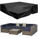 Arlmont & Co. Water Resistant Patio Sectional Cover For Outdoor Furniture in Black | 28 H x 126 W x 126 D in | Wayfair