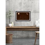 Everly Quinn My Moon by Marmont Hill - Picture Frame Print Paper in Brown/White/Yellow | 12 H x 18 W x 1.5 D in | Wayfair