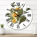 Designart 'Vintage Bouquet With Wildflowers And Herbs XI' Traditional wall clock