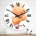 Designart 'Cute Funny Little Yellow Duckling Character' Children's Art wall clock