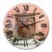 Designart 'Old Wood Door Of Country House' Vintage wall clock