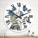 Designart 'Vintage Bouquet With Wildflowers And Herbs VII' Traditional wall clock