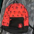 Disney Accessories | Disney Store Mickey Mouse Backpack School Travel Bag Red Through The Years | Color: Black/Red | Size: School Backpack