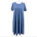 Lularoe Dresses | Lularoe Blue Carly Dress, Nwt, Size M | Color: Blue | Size: M