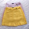 J. Crew Skirts | J.Crew Jeans Lot/Bundle Of 2 Wrap Mini Skirts | Color: Purple/Yellow | Size: M