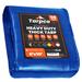 Tarpco Safety 8 ft. x 10 ft. 14 Mil Heavy Duty Polyethylene Tarp, Waterproof, Rip & Tear Proof Aluminum in Blue | 1 H x 8 W x 10 D in | Wayfair