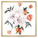 East Urban Home Bouquet w/ Citrus Lemon & Tangerine III - Traditional Canvas Wall Art Print Canvas in Green/Orange/White | Wayfair