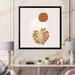 East Urban Home Abstract Minimal Tropical Leaf II - Modern Canvas Wall Art Print Canvas in Brown/Orange/Pink | 30 H x 30 W x 1 D in | Wayfair