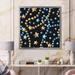 East Urban Home Blue & Gold Christmas Tree Stars - Glam Canvas Wall Art Print Canvas in White | 36 H x 36 W x 1 D in | Wayfair