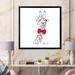 East Urban Home Giraffe In Round Red Glasses - Hand Painted Art Canvas Wall Art Print Canvas in White | 36 H x 36 W x 1 D in | Wayfair