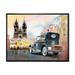 East Urban Home Old Retro Car on the Old Town Square in Prague - Print on Canvas Metal in Black | 30 H x 40 W x 1.5 D in | Wayfair