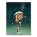 East Urban Home Christmas Snail Mail Box - Graphic Art on Canvas in Brown/Green/Red | 20 H x 12 W x 1 D in | Wayfair