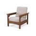 POLYWOOD® Club Outdoor Chair Plastic in Gray/White | 33.5 H x 28.5 W x 36 D in | Wayfair PWCLC23TE-145999