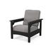 POLYWOOD® Club Outdoor Chair Plastic in Gray | 33.5 H x 28.5 W x 36 D in | Wayfair PWCLC23BL-145980