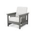 POLYWOOD® Club Mission Outdoor Chair Plastic in Gray | 33.5 H x 28.5 W x 36 D in | Wayfair PWCMC23GY-152939