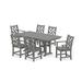 POLYWOOD® Chippendale 7-Piece Farmhouse Outdoor Dining Set Plastic in Gray | 72 W x 37.72 D in | Wayfair PWS627-1-GY