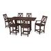 POLYWOOD® Braxton 7-Piece Farmhouse Trestle Counter Set Plastic | 72.25 W x 37.75 D in | Outdoor Furniture | Wayfair PWS510-1-MA