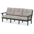 POLYWOOD® Lakeside Deep Seating Outdoor Sofa Plastic/Olefin Fabric Included in Gray | 35.53 H x 76.06 W x 31.66 D in | Wayfair 4413-GR145982