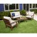 POLYWOOD® Lakeside 4-Piece Deep Seating Set Plastic in Brown | Outdoor Furniture | Wayfair PWS520-2-SA145986