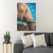 Bungalow Rose Brown Elephant Under Blue Sky - 1 Piece Rectangle Graphic Art Print On Wrapped Canvas in Blue/Brown | 20 H x 16 W x 2 D in | Wayfair