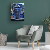 Latitude Run® Vintage Car 45 by Martin Fine Photography - Wrapped Canvas Graphic Art Canvas in Blue | 19 H x 14 W x 2 D in | Wayfair