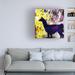 Trinx Painted Llama 1 Grunge by LightBoxJournal - Wrapped Canvas Graphic Art Canvas in Black | 35 H x 35 W x 2 D in | Wayfair