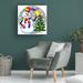 The Holiday Aisle® Snowman Bird Tree by Mark Frost - Wrapped Canvas Graphic Art Canvas in Gray/Green/Red | 18 H x 18 W x 2 D in | Wayfair