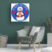 The Holiday Aisle® Snowman Gift by Mark Frost - Wrapped Canvas Graphic Art Canvas in Blue/Red/White | 24 H x 24 W x 2 D in | Wayfair
