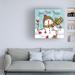 The Holiday Aisle® Anne Tavoletti "Snowplace Like Home V" Canvas Art Canvas, Cotton in Blue/Green/Red | 18 H x 18 W x 2 D in | Wayfair