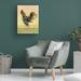 Rosalind Wheeler Ethan Harper "Sunlit Rooster II" Canvas Art Canvas, Wood in Brown/Yellow | 19 H x 14 W x 2 D in | Wayfair