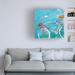 Red Barrel Studio® Kellie Day "Ride Blue Pink" Canvas Art Canvas, Cotton in Blue/Gray/Green | 24 H x 24 W x 2 D in | Wayfair